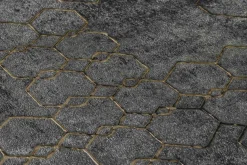 Vliestapete Grafik anthrazit schwarz gold Glanz 37424-6