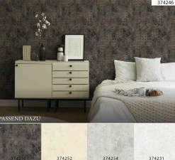 Vliestapete Grafik anthrazit schwarz gold Glanz 37424-6