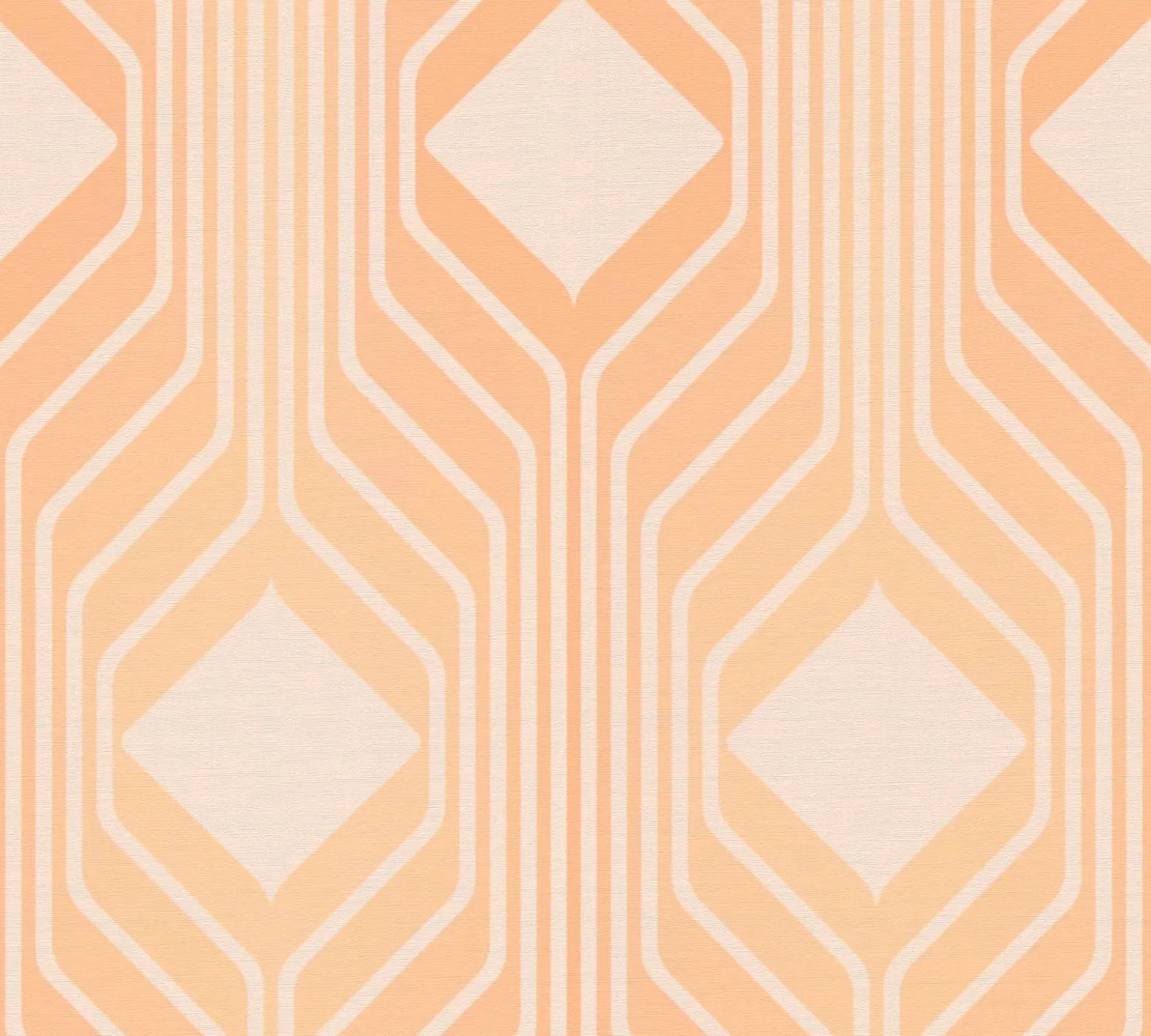 Vliestapete Grafik Art Deco Beige Orange 39532-3