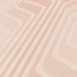 Vliestapete Grafik Art Deco Rosa Creme 39532-5