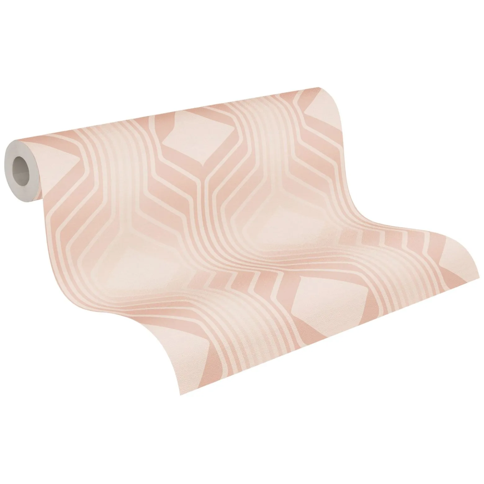 Vliestapete Grafik Art Deco Rosa Creme 39532-5