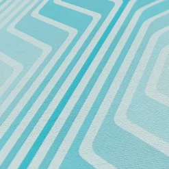 Vliestapete Grafik Art Deco Türkis Weiß 39532-1