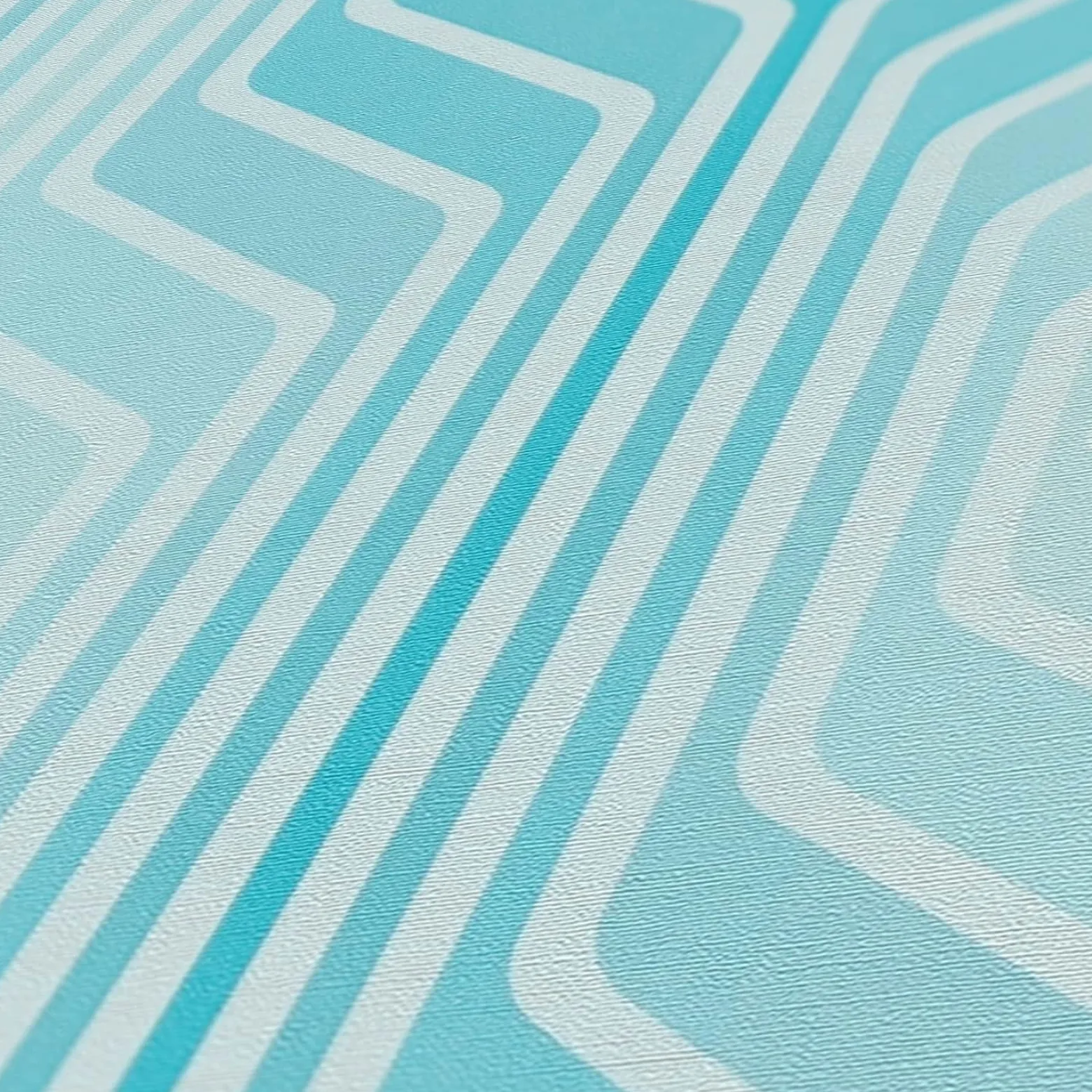 Vliestapete Grafik Art Deco Türkis Weiß 39532-1