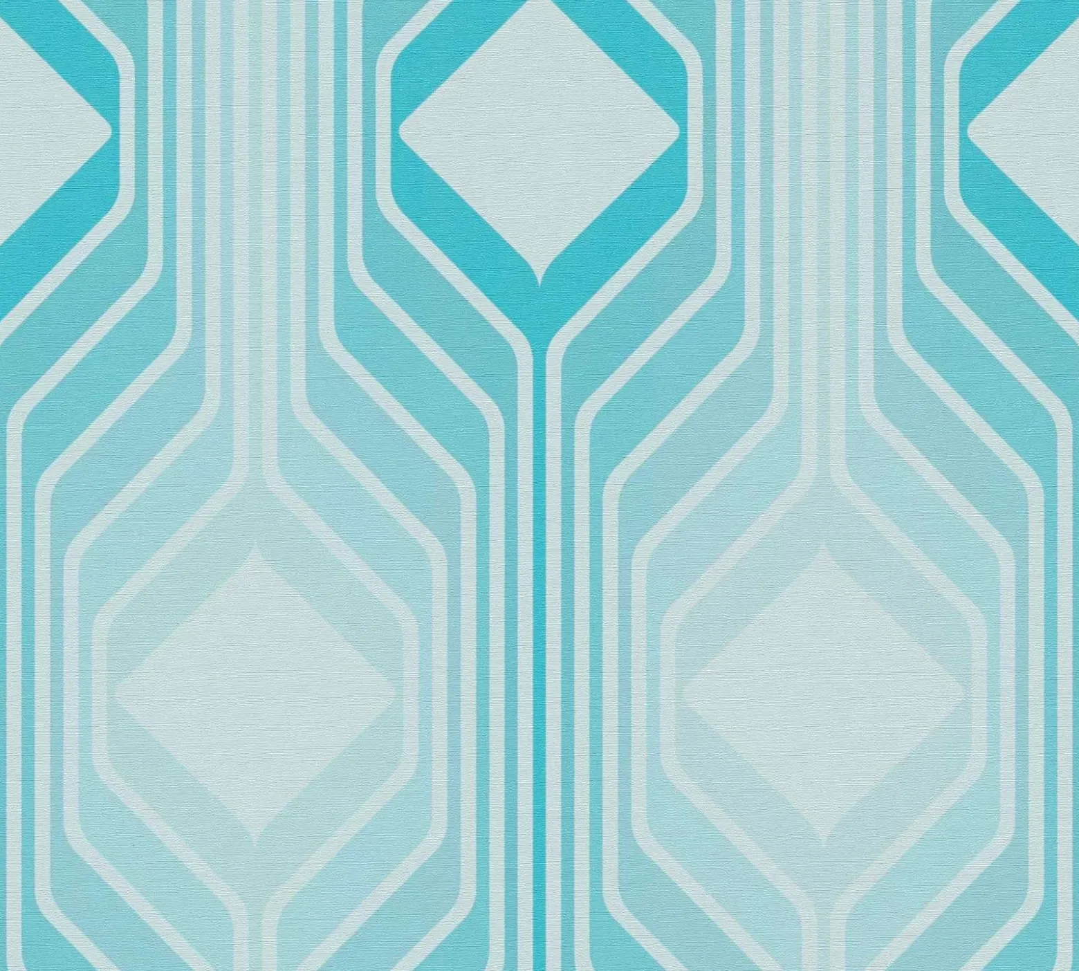 Vliestapete Grafik Art Deco Türkis Weiß 39532-1