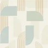 Vliestapete Grafik Beige Blau Grün Gold Metallic MN3309