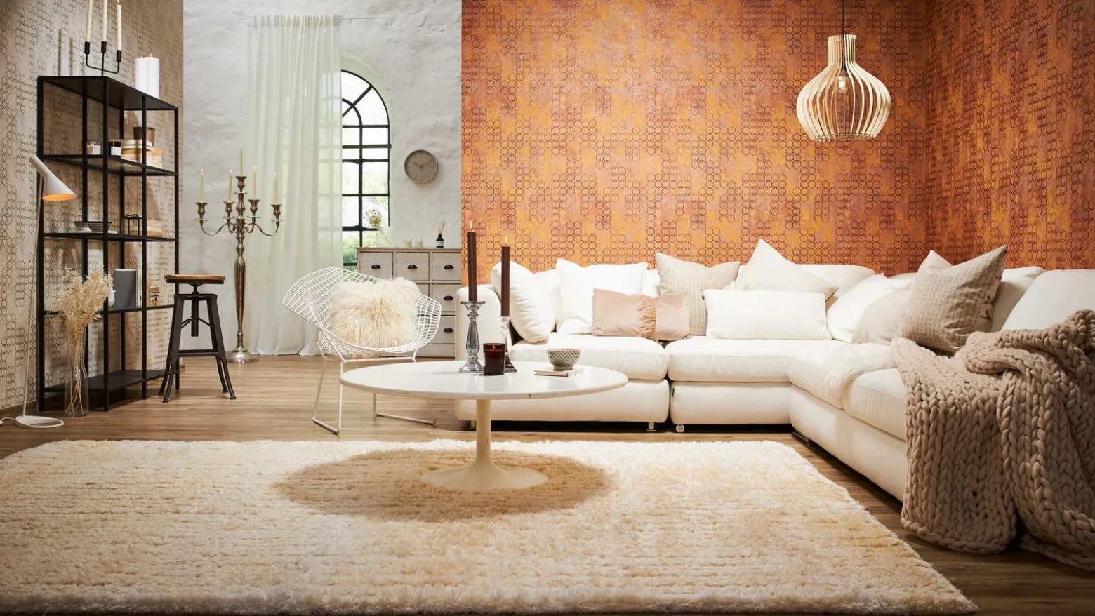 Vliestapete Grafik cremebeige grau gold Glanz 37424-2