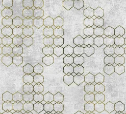 Vliestapete Grafik cremegrau gold Glanz 37424-4