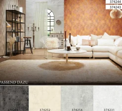 Vliestapete Grafik cremegrau gold Glanz 37424-4