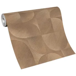 Vliestapete Grafik 3D-Effekt Struktur Braun 10392-11