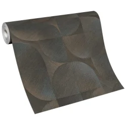 Vliestapete Grafik 3D-Effekt Struktur Schwarz 10392-15