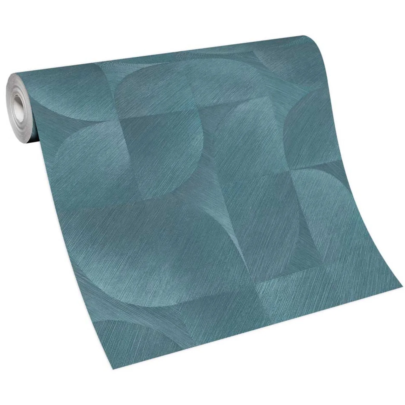 Vliestapete Grafik 3D-Effekt Struktur Türkis 10392-19