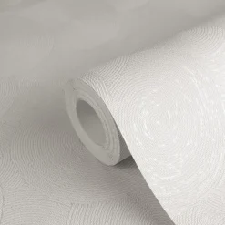 Vliestapete Grafik Kreise Grau Perlmutt Metallic 79093-6