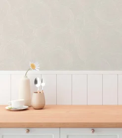 Vliestapete Grafik Kreise Grau Perlmutt Metallic 79093-6