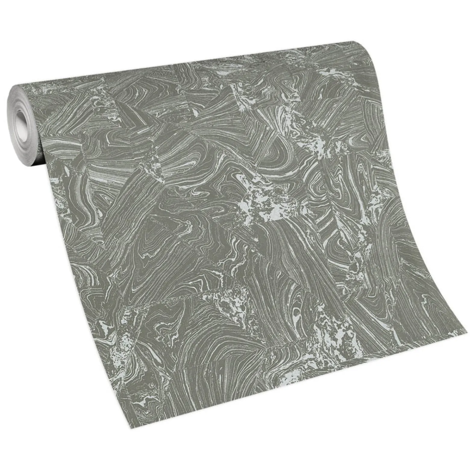 Vliestapete Grafik Marmor Grau Silber Metallic 10358-15