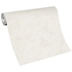 Vliestapete Grafik Marmor Weiß Creme Metallic 10358-01
