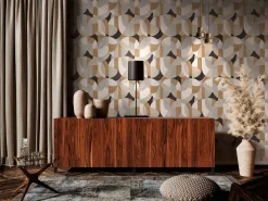 Vliestapete Grafik Motiv Beige Grau Braun 39932-1