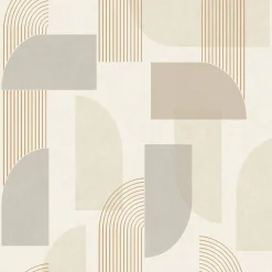 Vliestapete Grafik Muster Beige Grau Gold Metallic MN3304