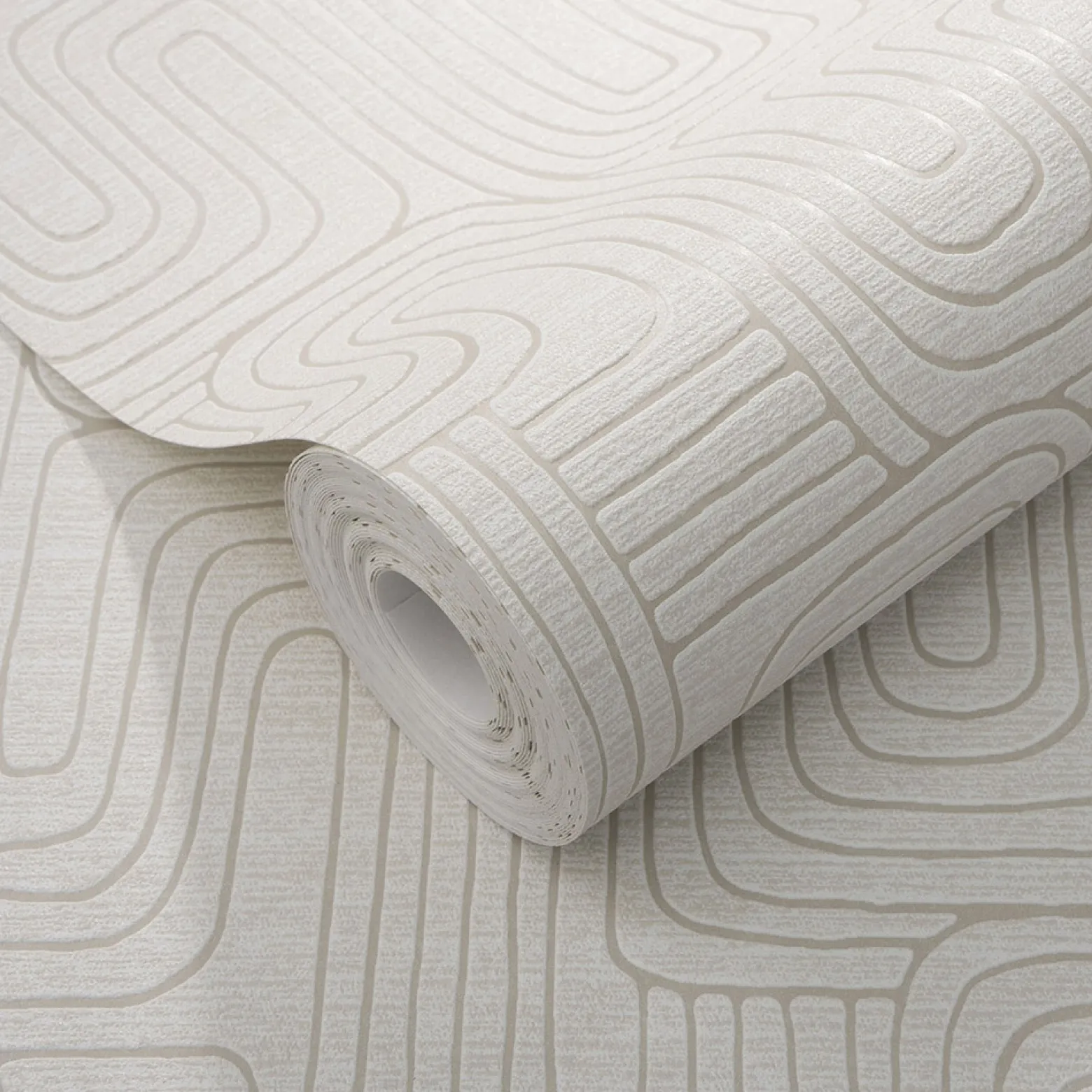 Vliestapete Grafik Muster Creme Beige Metallic 10461-02