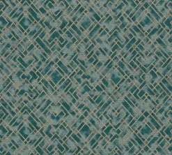 Vliestapete Grafik Muster Metallic Petrol Gold 38828-5