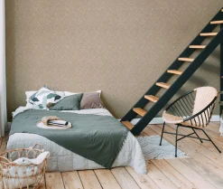 Vliestapete Grafik Muster Metallic Beige Gold 38828-3