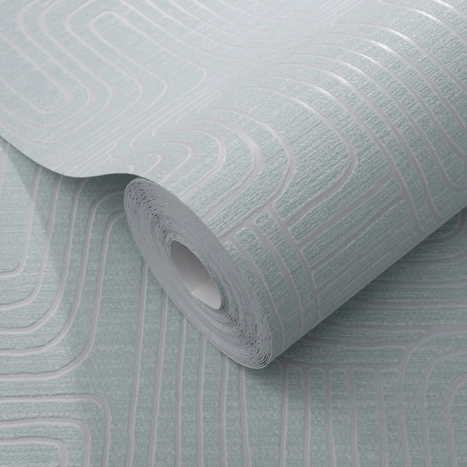 Vliestapete Grafik Muster Türkis Silber Metallic 10461-35