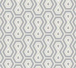 Vliestapete Grafik Retro grau weiß gold 37707-6