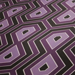 Vliestapete Grafik Retro lila schwarz weiß 37707-3