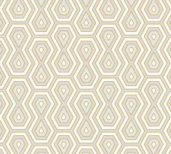 Vliestapete Grafik Retro weiß grau gold 37707-1
