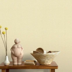 Vliestapete Grafik Sisal-Geflecht Gelb Creme 10536-03