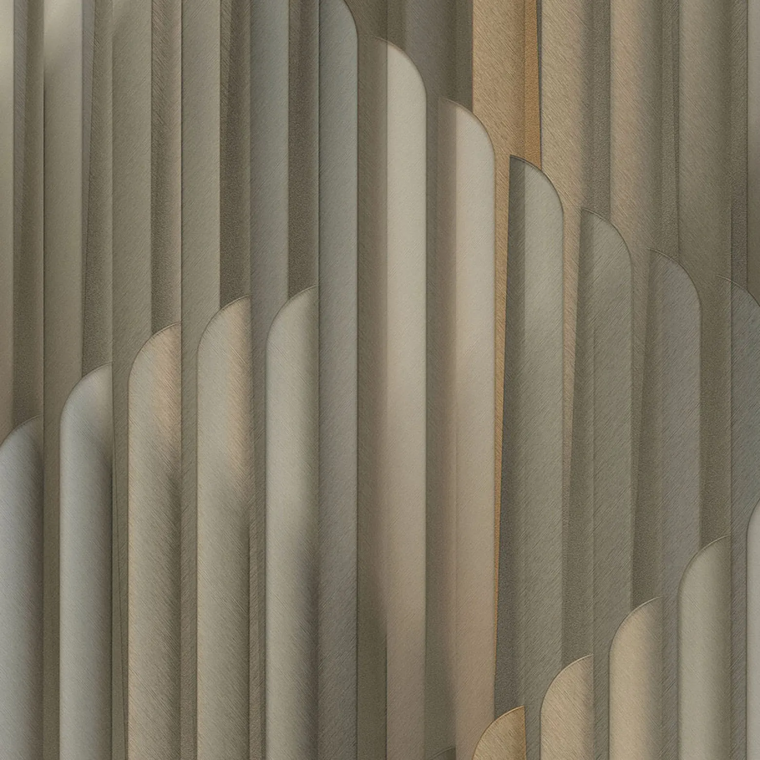 Vliestapete Grafik Streifen Grau Gold Metallic 10471-15