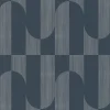Vliestapete Grafik Streifen Blau Silber Metallic A55703