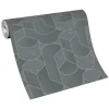 Vliestapete Grafik Struktur Grau Silber Metallic 10384-47