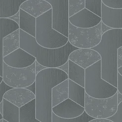 Vliestapete Grafik Struktur Grau Silber Metallic 10384-47