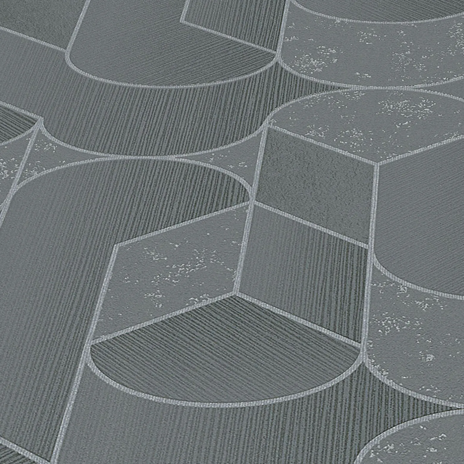 Vliestapete Grafik Struktur Grau Silber Metallic 10384-47