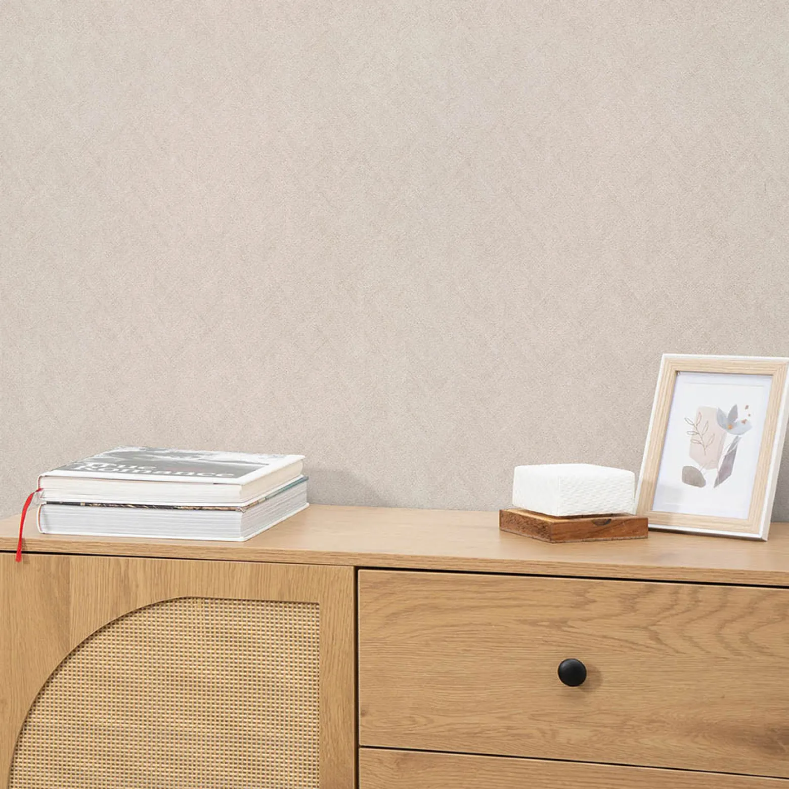 Vliestapete Grafik Uni Fischgrät Beige Rosa 10589-05
