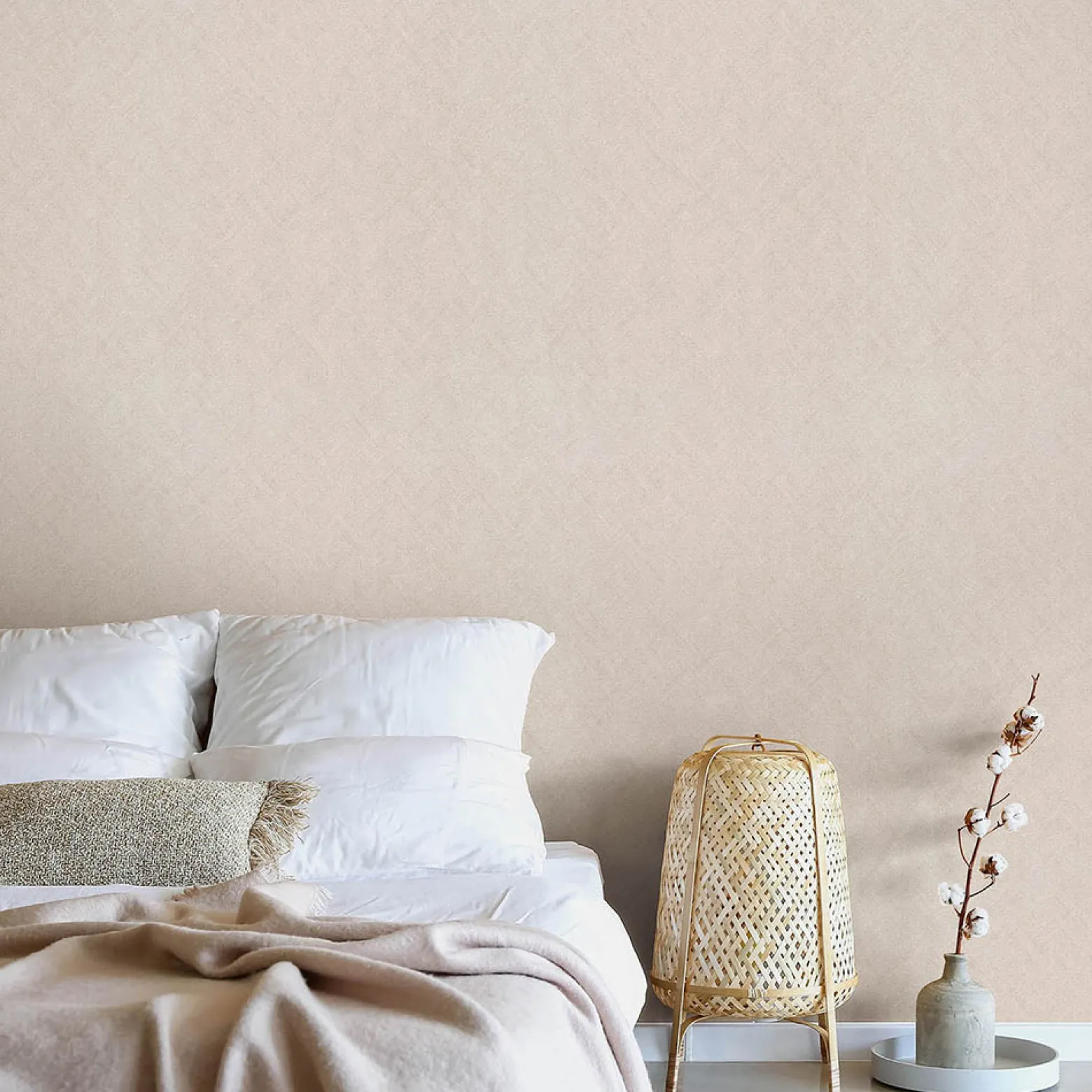 Vliestapete Grafik Uni Fischgrät Beige Rosa 10589-05