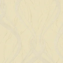 Vliestapete Grafik Wellen hellgelb Metallic Marburg 58233