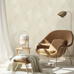 Vliestapete Grafisch Abstrakt Creme Beige Glitzer 10479-02