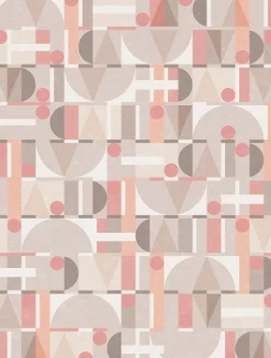 Vliestapete Grafisch Betonoptik Beige Rot Grau 81644