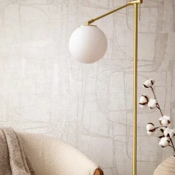 Vliestapete Grafisch Creme Beige Gold Metallic 82450
