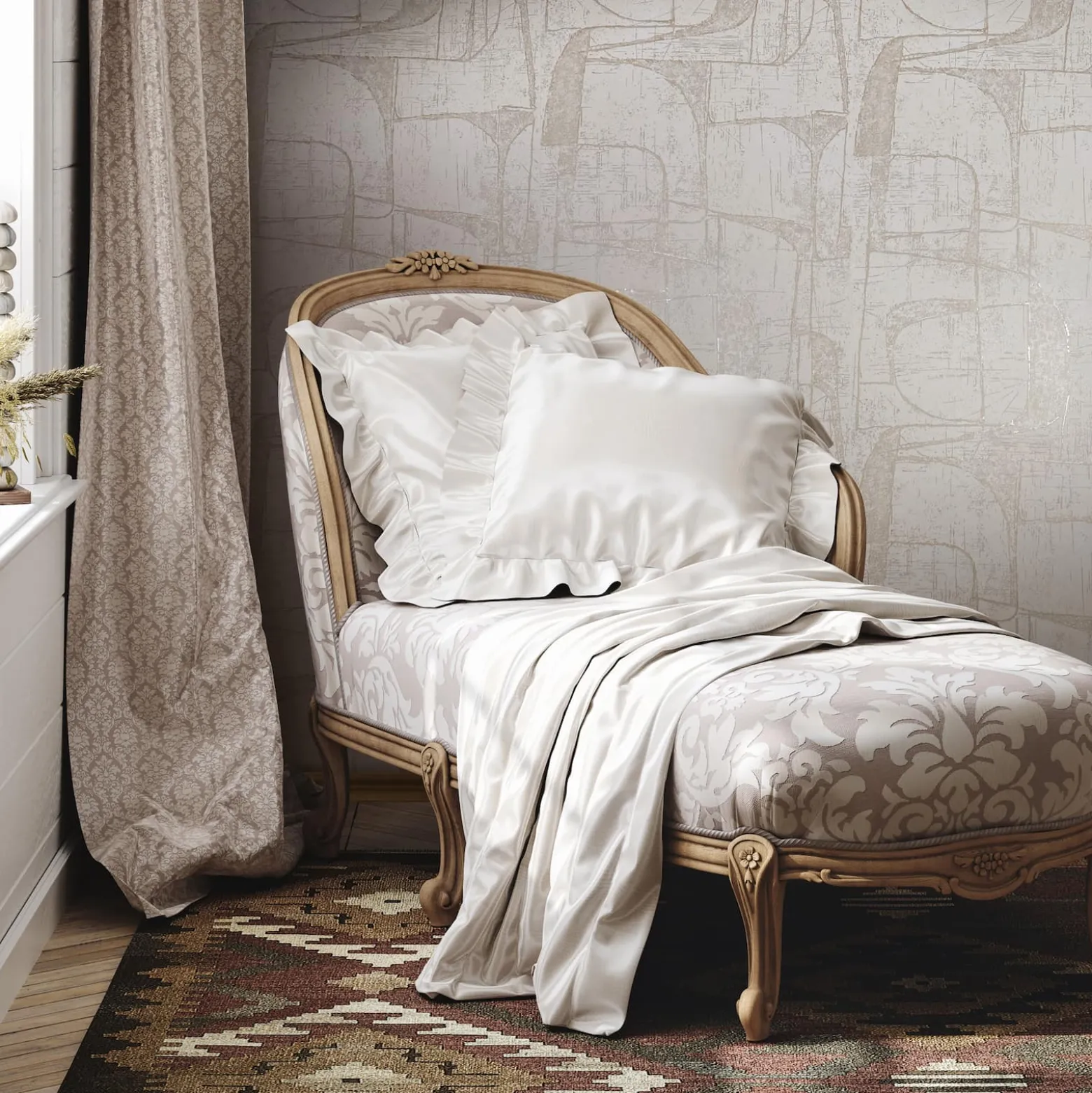 Vliestapete Grafisch Creme Beige Gold Metallic 82450