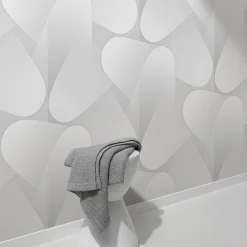Vliestapete Grafisch 3D-Effekt Weiß grau Metallic 10423-31