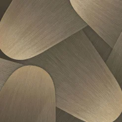 Vliestapete Grafisch 3D-Effekt Grau Gold Metallic 10423-15