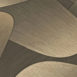 Vliestapete Grafisch 3D-Effekt Grau Gold Metallic 10423-15