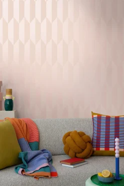 Vliestapete Grafisch 3D-Optik Rosa Metallic 79086-2