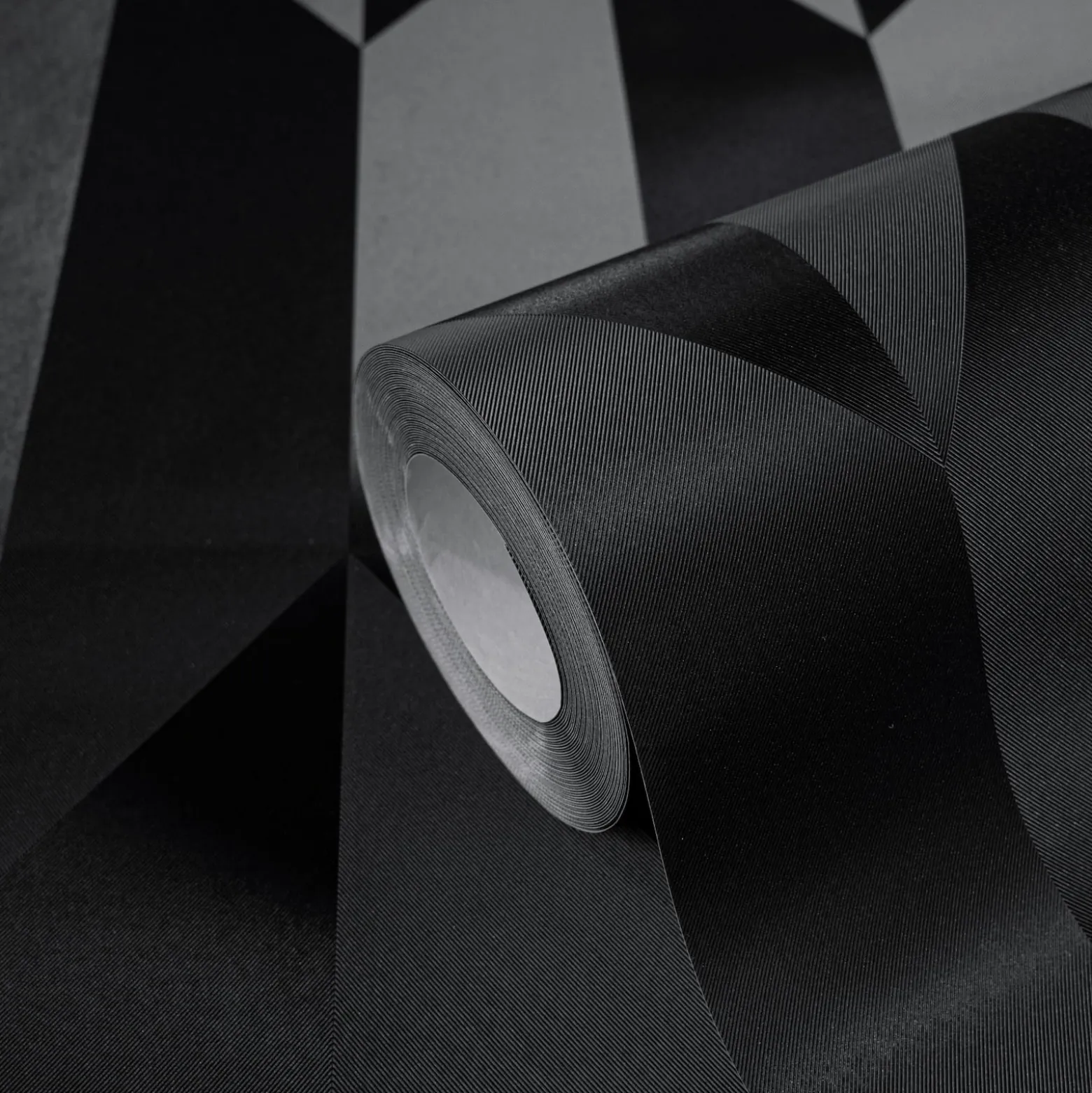 Vliestapete Grafisch 3D-Optik Schwarz Metallic 79086-8