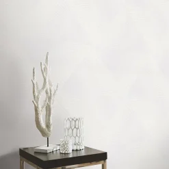 Vliestapete Grafisch 3D-Optik Weiß Creme Metallic 10404-01