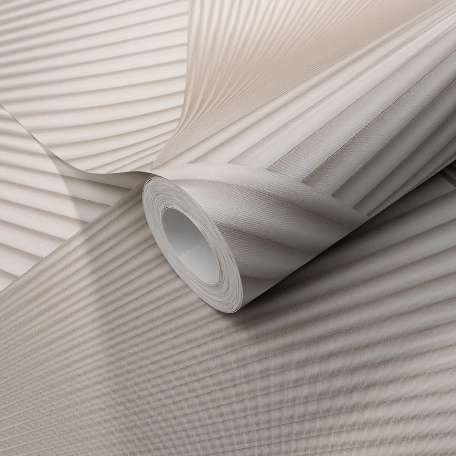 Vliestapete Grafisch 3D-Optik Taupe Creme Metallic 10404-37