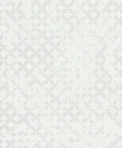 Vliestapete Grafisch Shabby Weiß Creme Metallic 35121