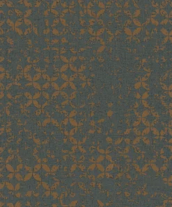 Vliestapete Grafisch Shabby Anthrazit Kupfer Metallic 35119